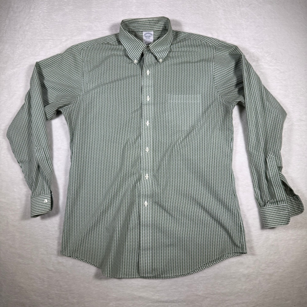 Brooks Brothers Regent Fit Gingham Check Button Down Shirt‎ Large